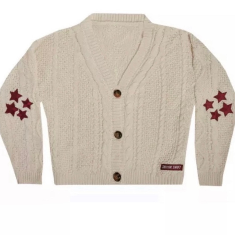 M/L Cream “Red” Taylor Swift Cardigan
